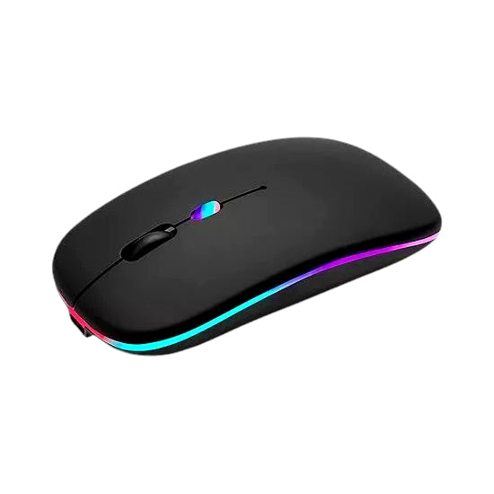 Mouse Wireless com Bluetooth Led Rgb Ergonômico