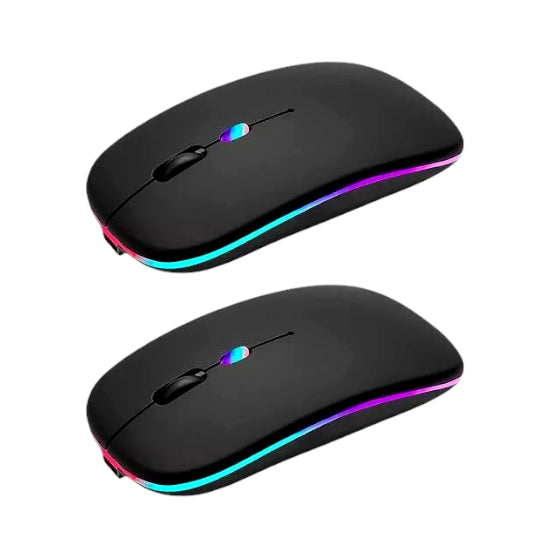 Mouse Wireless com Bluetooth Led Rgb Ergonômico