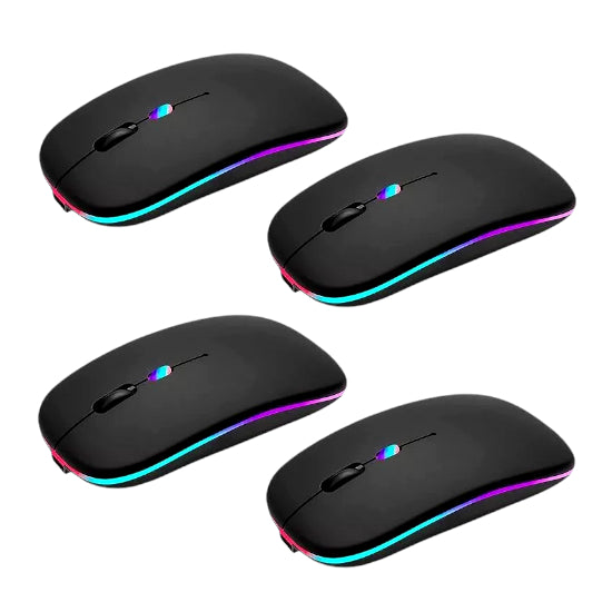 Mouse Wireless com Bluetooth Led Rgb Ergonômico