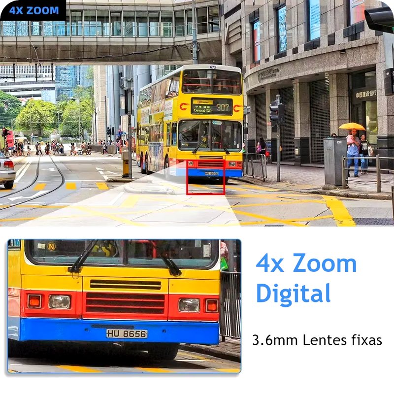 Camera de Vigilância 2.4G WIFI 2K com Audio - Eagle Eyes
