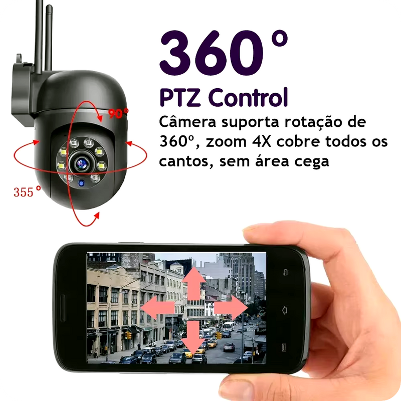 Camera de Vigilância 2.4G WIFI 2K com Audio - Eagle Eyes