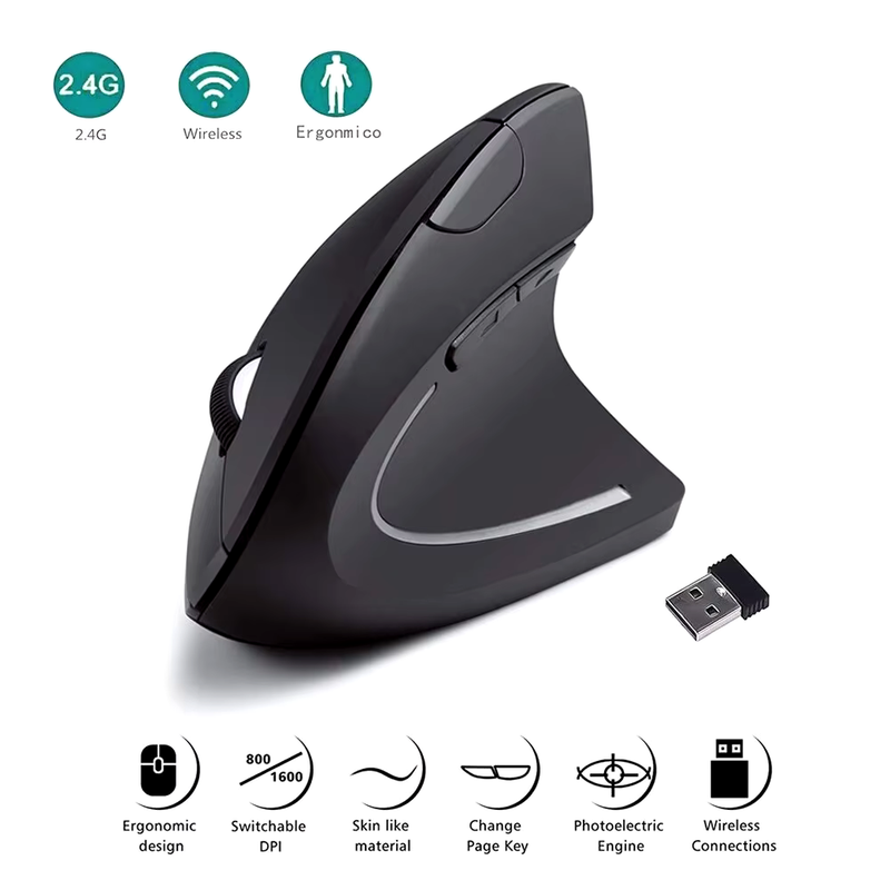Mouse Vertical 2.4GHz Wireless Optical Mice