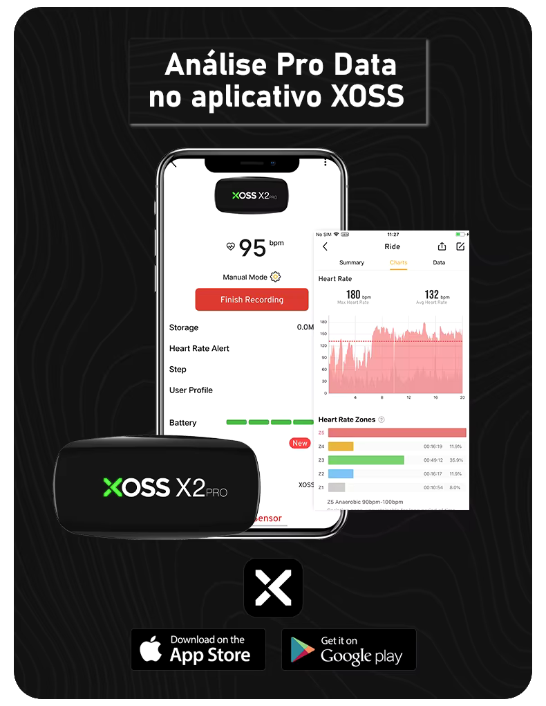Monitor de Freqüência Cardíaca Sensor - X2 PRO