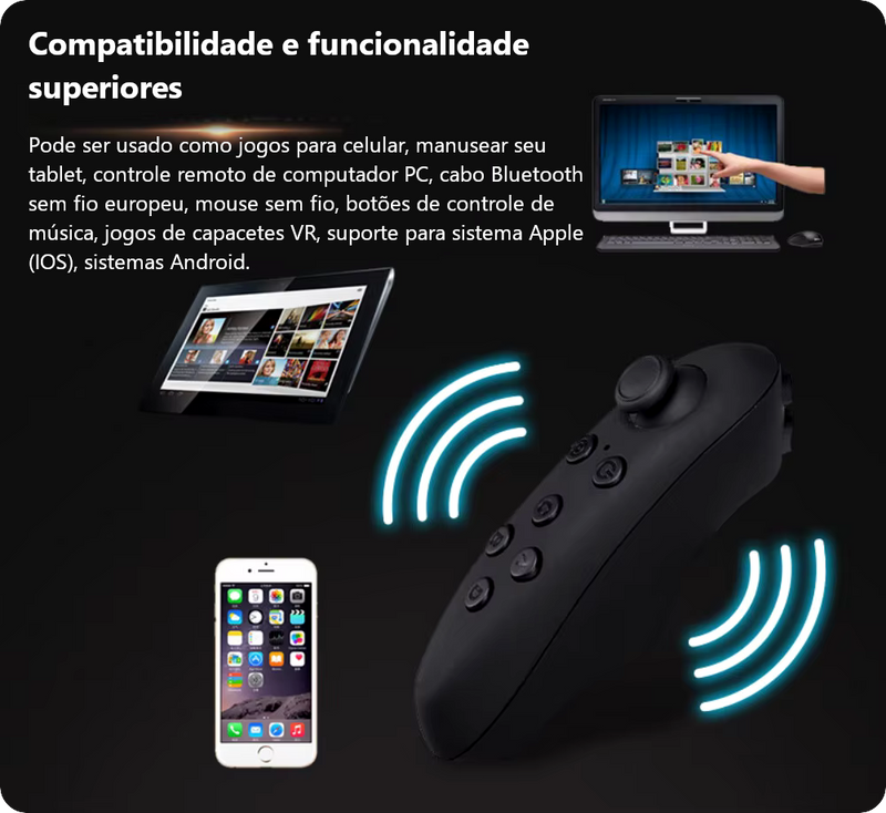 Óculos Realidade Virtual 3D p/ Smartphone - Smart Glasses