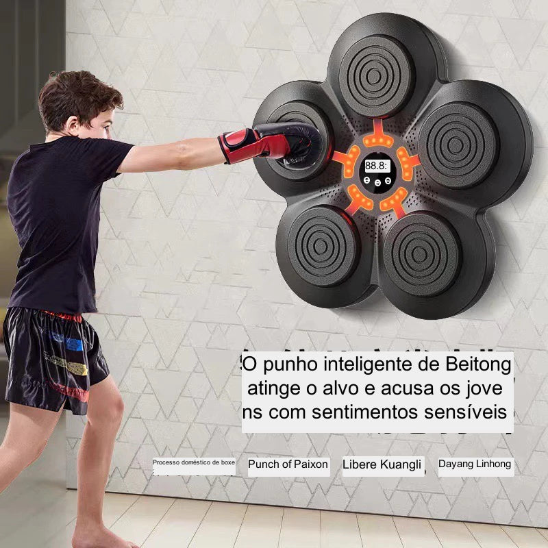 Máquina de Boxe Smart Bluetooth – Treine com Música, Recarregável e Portátil!